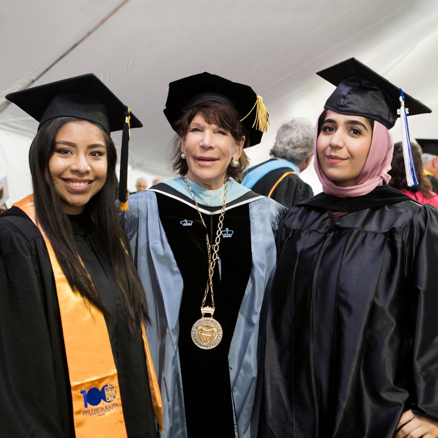 President Diane Call with Mabely Salvador and Nazia Bonori